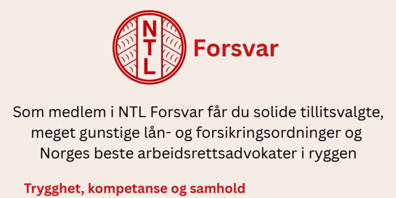 Noen av fordelene du får som medlem i NTL Forsvar