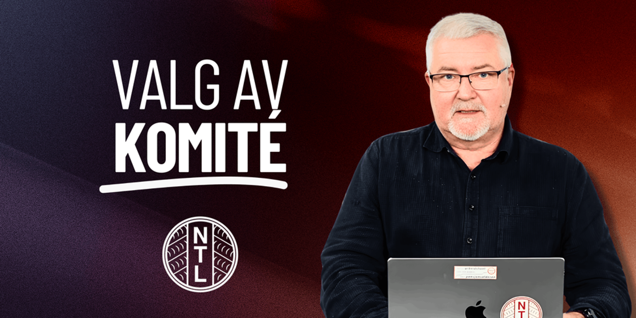 Sturla Sopstad sitter ved en bærbar PC ved siden av teksten «Valg av komité».